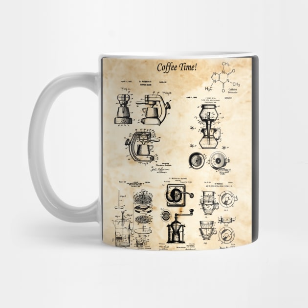 Coffee Addict Gift Patent Art by MadebyDesign